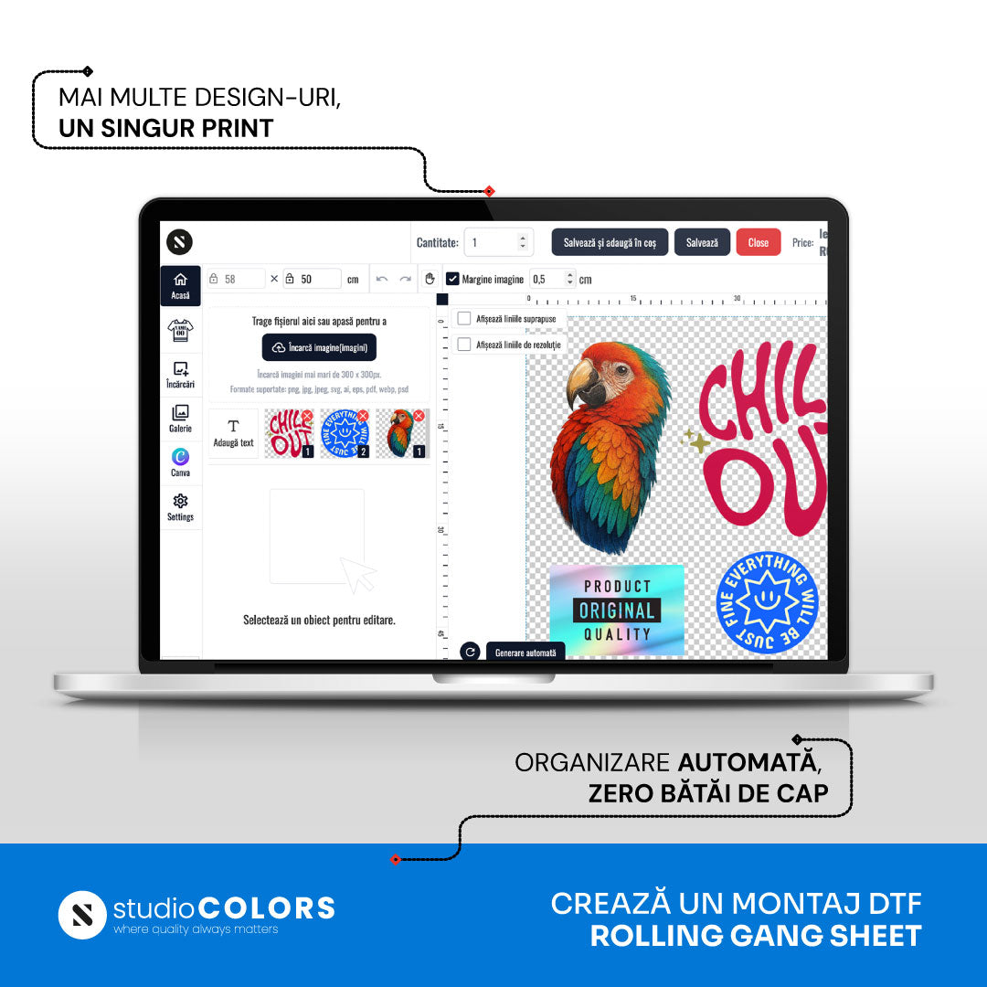 Film DTF in Rola Imagine secundară a produsului