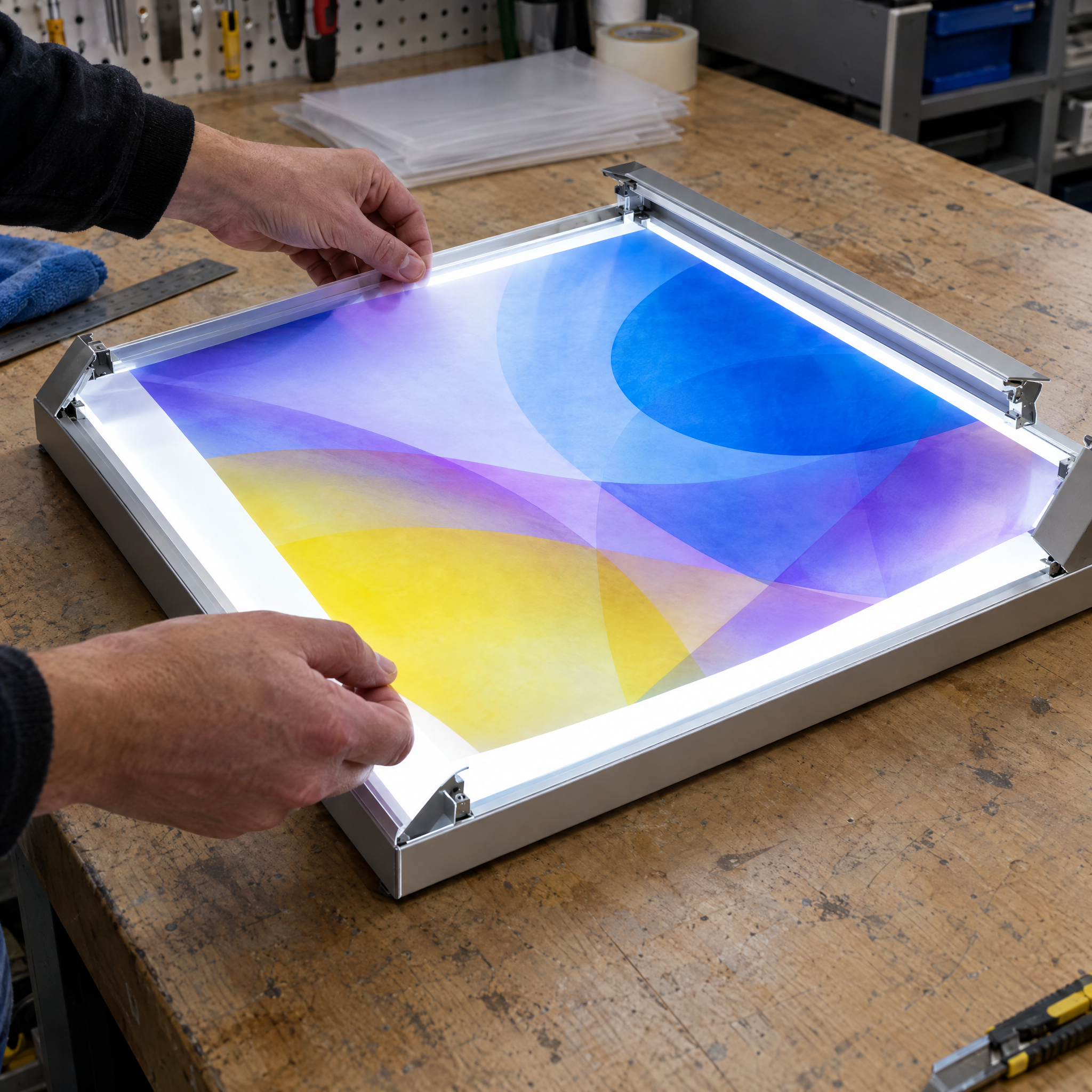 Film backlit pentru casete luminoase Imagine secundară a produsului