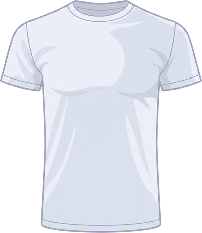 pe un tricou adult, la scară